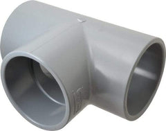 Value Collection - 4" CPVC Plastic Pipe Tee - Schedule 80, Slip x Slip x Slip End Connections - USA Tool & Supply