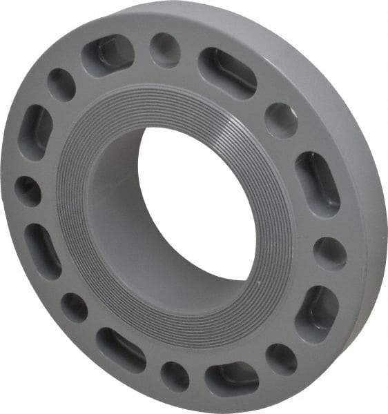 Value Collection - 4" CPVC Plastic Pipe Flange (One Piece) - Slip End Connections - USA Tool & Supply