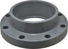 Value Collection - 6" CPVC Plastic Pipe Flange (One Piece) - Slip End Connections - USA Tool & Supply