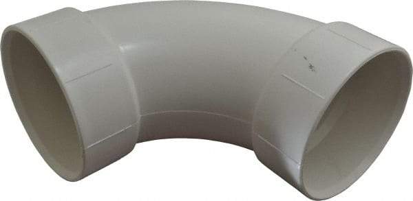 B&K Mueller - 4", PVC Drain, Waste & Vent Pipe 90 Elbow - Hub x Hub - USA Tool & Supply
