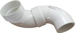 B&K Mueller - 4", PVC Drain, Waste & Vent Pipe 90 Street Elbow - Spig x Hub - USA Tool & Supply