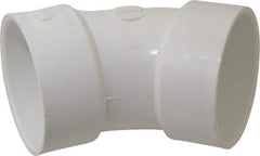 B&K Mueller - 3", PVC Drain, Waste & Vent Pipe 45 Elbow - Hub x Hub - USA Tool & Supply