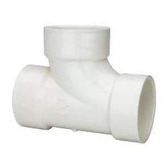 B&K Mueller - 3", PVC Drain, Waste & Vent Pipe Sanitary Tee - Hub x Hub x Hub - USA Tool & Supply