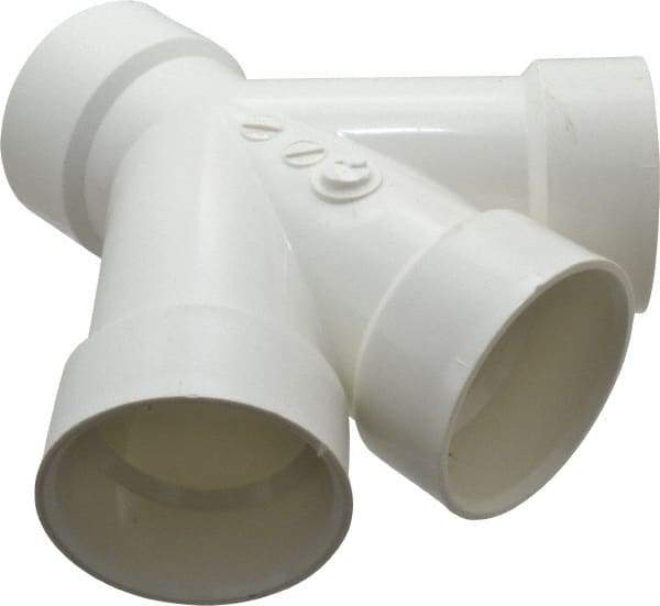 B&K Mueller - 3", PVC Drain, Waste & Vent Pipe Combination TY - Hub x Hub x Hub - USA Tool & Supply