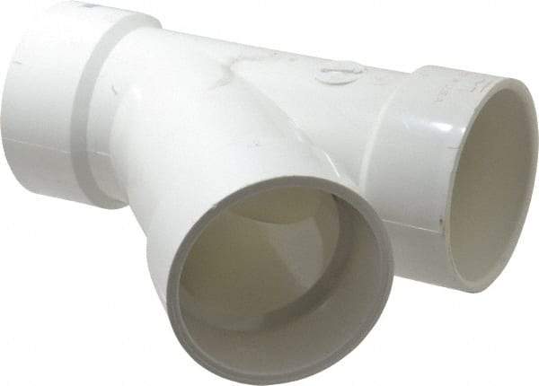B&K Mueller - 3", PVC Drain, Waste & Vent Pipe 45 Wye - Hub x Hub x Hub - USA Tool & Supply