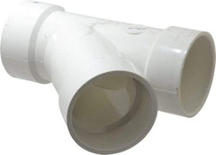 B&K Mueller - 3", PVC Drain, Waste & Vent Pipe 45 Wye - Hub x Hub x Hub - USA Tool & Supply
