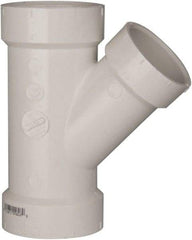 B&K Mueller - 2 x 2 x 1-1/2", PVC Drain, Waste & Vent Pipe 45 Wye - Hub x Hub x Hub - USA Tool & Supply