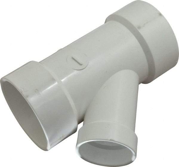 B&K Mueller - 3 x 3 x 2", PVC Drain, Waste & Vent Pipe 45 Wye - Hub x Hub x Hub - USA Tool & Supply
