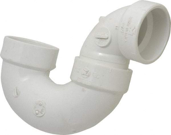 B&K Mueller - 1-1/2", PVC Drain, Waste & Vent Pipe P Trap - Hub x Hub - USA Tool & Supply