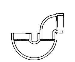 B&K Mueller - 4", PVC Drain, Waste & Vent Pipe P Trap - Hub x Hub - USA Tool & Supply