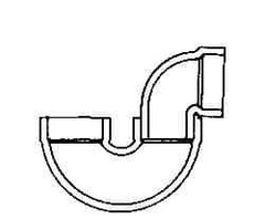 B&K Mueller - 4", PVC Drain, Waste & Vent Pipe P Trap - Hub x Hub - USA Tool & Supply