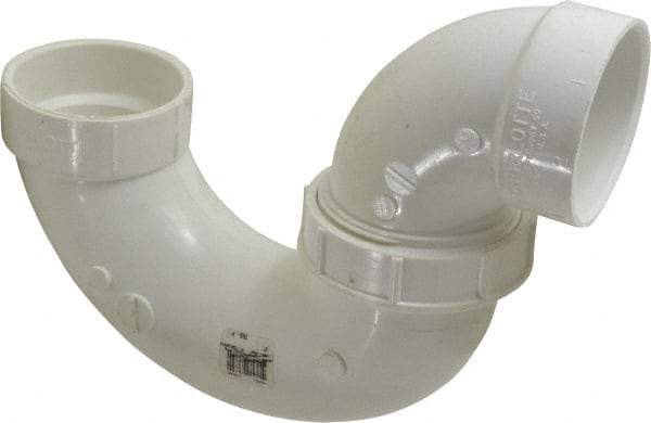 B&K Mueller - 2", PVC Drain, Waste & Vent Pipe P Trap with Union - Hub x Hub - USA Tool & Supply