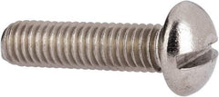 Value Collection - #10-32 UNF, 3/4" Length Under Head Slotted Drive Machine Screw - Round Head, Grade 316 Stainless Steel, Uncoated, Without Washer - USA Tool & Supply