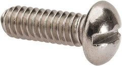 Value Collection - 1/4-20 UNC, 3/4" Length Under Head Slotted Drive Machine Screw - Round Head, Grade 316 Stainless Steel, Uncoated, Without Washer - USA Tool & Supply