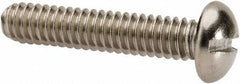 Value Collection - 1/4-20 UNC, 1-1/4" Length Under Head Slotted Drive Machine Screw - Round Head, Grade 316 Stainless Steel, Uncoated, Without Washer - USA Tool & Supply