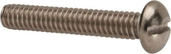 Value Collection - 1/4-20 UNC, 1-1/2" Length Under Head Slotted Drive Machine Screw - Round Head, Grade 316 Stainless Steel, Uncoated, Without Washer - USA Tool & Supply