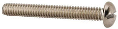 Value Collection - 1/4-20 UNC, 2" Length Under Head Slotted Drive Machine Screw - Round Head, Grade 316 Stainless Steel, Uncoated, Without Washer - USA Tool & Supply