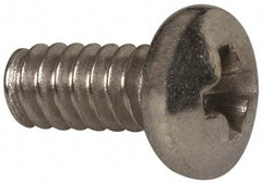 Value Collection - #4-40 UNC, 1/4" Length Under Head Phillips Drive Machine Screw - Pan Head, Grade 316 Stainless Steel, Uncoated, Without Washer - USA Tool & Supply