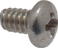Value Collection - #4-40 UNC, 3/8" Length Under Head Phillips Drive Machine Screw - Pan Head, Grade 316 Stainless Steel, Uncoated, Without Washer - USA Tool & Supply