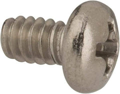 Value Collection - #6-32 UNC, 1/4" Length Under Head Phillips Drive Machine Screw - Pan Head, Grade 316 Stainless Steel, Uncoated, Without Washer - USA Tool & Supply