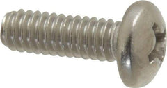 Value Collection - #8-32 UNC, 1/2" Length Under Head Phillips Drive Machine Screw - Pan Head, Grade 316 Stainless Steel, Uncoated, Without Washer - USA Tool & Supply