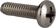 Value Collection - #8-32 UNC, 5/8" Length Under Head Phillips Drive Machine Screw - Pan Head, Grade 316 Stainless Steel, Uncoated, Without Washer - USA Tool & Supply