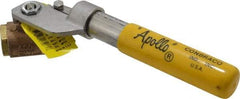 Apollo - 1/4" Pipe, Bronze Standard Ball Valve - 2 Piece, Inline - One Way Flow, FNPT x FNPT Ends, Deadman Lever (Spring Return to Close) Handle, 600 WOG, 150 WSP - USA Tool & Supply
