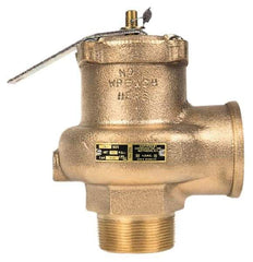 Conbraco - 3" Inlet, 3" Outlet, High Capacity Steam Relief Valve - 15 Max psi, Bronze, 6,843 Lb per Hour - USA Tool & Supply
