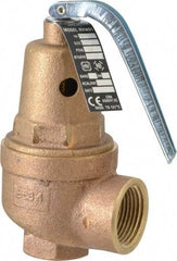 Conbraco - 3/4" Inlet, 1" Outlet, ASME Section IV Safety Relief Valve - 50 Max psi, Bronze, 1,418,000 BTUs - USA Tool & Supply