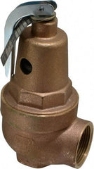 Conbraco - 1" Inlet, 1-1/4" Outlet, ASME Section IV Safety Relief Valve - 30 Max psi, Bronze, 1,570,000 BTUs - USA Tool & Supply