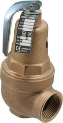 Conbraco - 1" Inlet, 1-1/4" Outlet, ASME Section IV Safety Relief Valve - 100 Max psi, Bronze, 4,105,000 BTUs - USA Tool & Supply