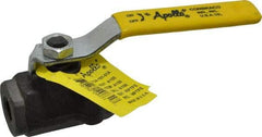 Apollo - 1/4" Pipe, Standard Port, Carbon Steel Standard Ball Valve - 2 Piece, Inline - One Way Flow, FNPT x FNPT Ends, Lever Handle, 2,000 WOG, 150 WSP - USA Tool & Supply