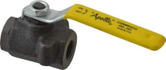 Apollo - 3/8" Pipe, Standard Port, Carbon Steel Standard Ball Valve - 2 Piece, Inline - One Way Flow, FNPT x FNPT Ends, Lever Handle, 2,000 WOG, 150 WSP - USA Tool & Supply