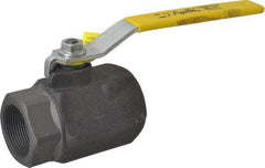Apollo - 1-1/2" Pipe, Standard Port, Carbon Steel Standard Ball Valve - 2 Piece, Inline - One Way Flow, FNPT x FNPT Ends, Lever Handle, 1,500 WOG, 150 WSP - USA Tool & Supply