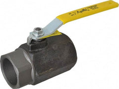 Apollo - 2" Pipe, Standard Port, Carbon Steel Standard Ball Valve - 2 Piece, Inline - One Way Flow, FNPT x FNPT Ends, Lever Handle, 1,500 WOG, 150 WSP - USA Tool & Supply
