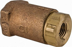 Conbraco - 1/4" Bronze Check Valve - Inline, FNPT x FNPT - USA Tool & Supply