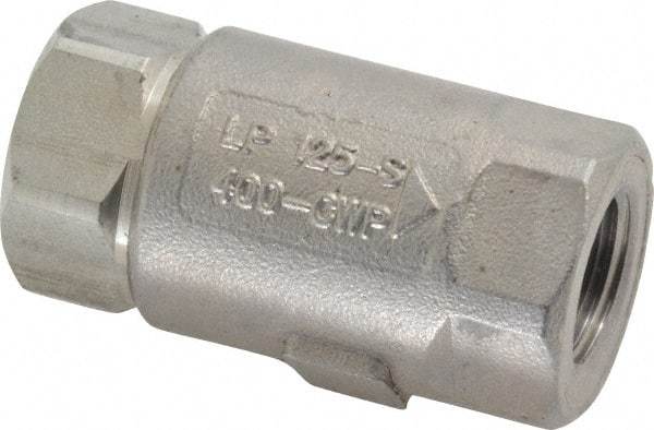 Conbraco - 3/8" Stainless Steel Check Valve - Inline, FNPT x FNPT - USA Tool & Supply