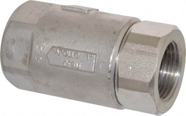 Conbraco - 1" Stainless Steel Check Valve - Inline, FNPT x FNPT - USA Tool & Supply