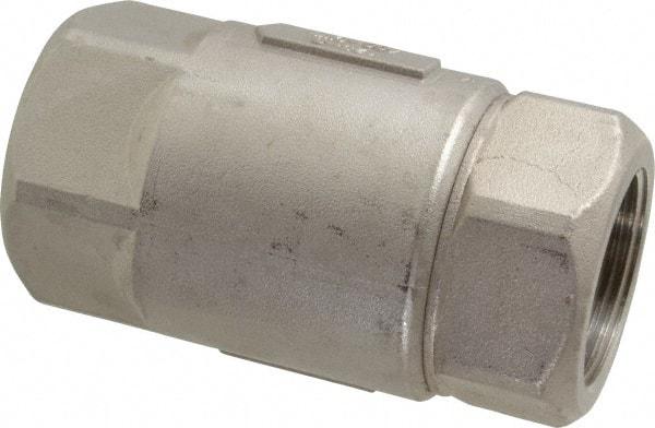 Conbraco - 1-1/4" Stainless Steel Check Valve - Inline, FNPT x FNPT - USA Tool & Supply