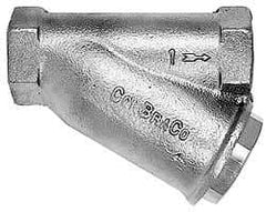 Conbraco - 1/8" Pipe, FNPT Ends, Cast Bronze Y-Strainer - 400 psi WOG Rating - USA Tool & Supply