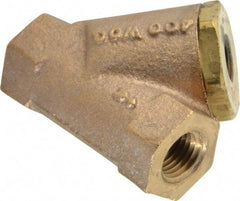 Conbraco - 1/4" Pipe, FNPT Ends, Cast Bronze Y-Strainer - 400 psi WOG Rating - USA Tool & Supply