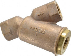 Conbraco - 1" Pipe, FNPT Ends, Cast Bronze Y-Strainer - 400 psi WOG Rating - USA Tool & Supply