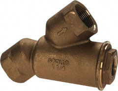 Conbraco - 1-1/4" Pipe, FNPT Ends, Cast Bronze Y-Strainer - 400 psi WOG Rating - USA Tool & Supply