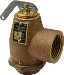 Conbraco - 3/4" Inlet, 1" Outlet, ASME Safety Relief Valve - 30 Max psi, Bronze, 710,000 BTUs - USA Tool & Supply