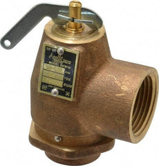 Conbraco - 3/4" Inlet, 1" Outlet, ASME Safety Relief Valve - 35 Max psi, Bronze, 790,000 BTUs - USA Tool & Supply