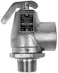 Conbraco - 3/4" Inlet, 1" Outlet, ASME Safety Relief Valve - 40 Max psi, Bronze, 870,000 BTUs - USA Tool & Supply