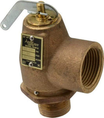 Conbraco - 3/4" Inlet, 1" Outlet, ASME Safety Relief Valve - 50 Max psi, Bronze, 1,035,000 BTUs - USA Tool & Supply