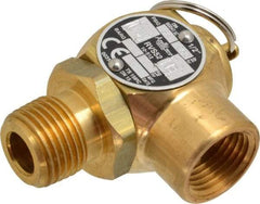 Conbraco - 1/2" Inlet, 1/2" Outlet, ASME Safety Relief Valve - 35 Max psi, Bronze, 275,000 BTUs - USA Tool & Supply