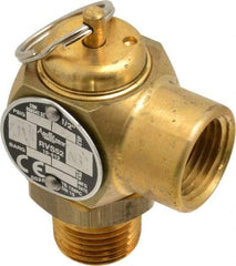 Conbraco - 1/2" Inlet, 1/2" Outlet, ASME Safety Relief Valve - 40 Max psi, Bronze, 305,000 BTUs - USA Tool & Supply