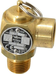 Conbraco - 1/2" Inlet, 1/2" Outlet, ASME Safety Relief Valve - 50 Max psi, Bronze, 365,000 BTUs - USA Tool & Supply